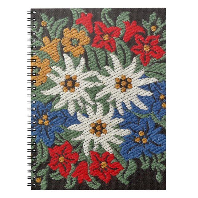 Edelweiss Swiss Alpine Flower Spiral Notebook (Front)