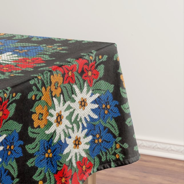 Edelweiss Swiss Alpine Flower Tablecloth (In Situ)
