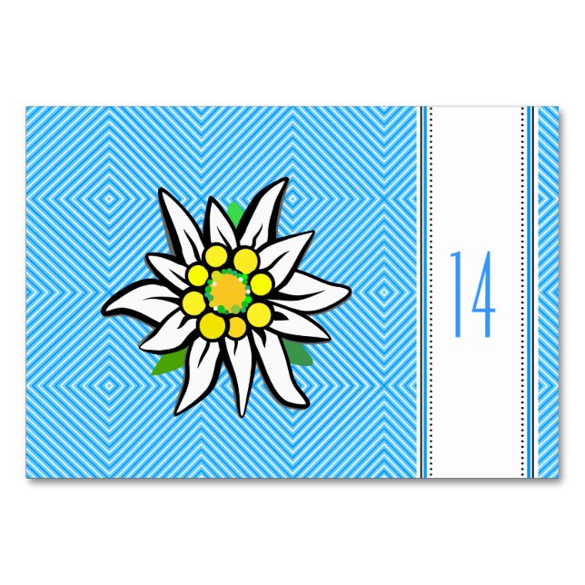 Edelweiss Tischkarten Table Number (Back)