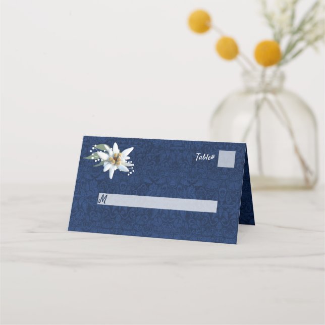 Edelweiss Wedding Place Place Card (Front)