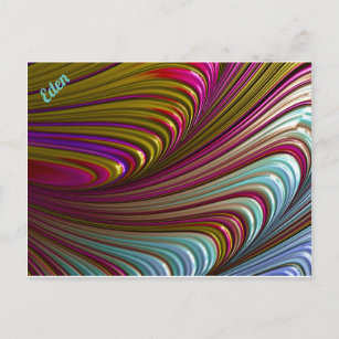 EDEN ~ 3D Fractal Design Pattern ~ Candy Treat ~ Postcard