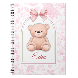 Eden   Custom Pink Teddy Bear Nursery Design  Notebook