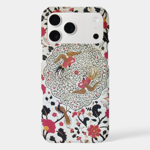 EDEN / ELEGANT RED BLACK WHITE FLOWERS AND BIRDS