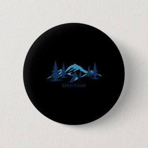 Eden Utah Ski Resort Skiing Skier  6 Cm Round Badge