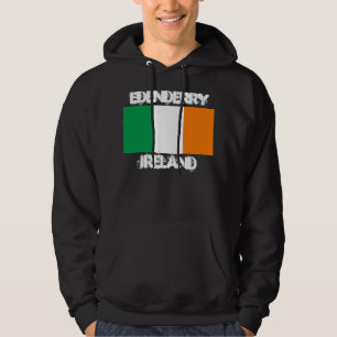 Edenderry, Ireland with Irish flag Hoodie