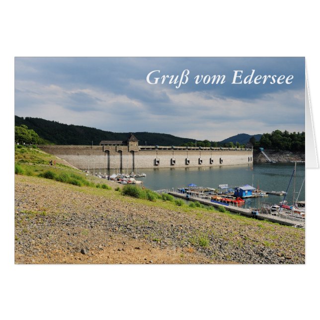 Edersee Staumauer bei Niedrigwasser (Front Horizontal)
