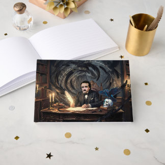 Edgar A. Poe Composing The Raven In Gothic Dreams Guest Book