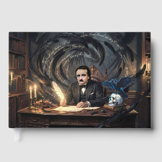 Edgar A. Poe Composing The Raven In Gothic Dreams Guest Book
