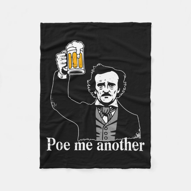Edgar Allan E Me Another Raven Nevermore Gothic Gi Fleece Blanket (Front)