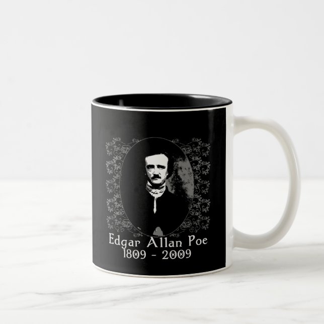 Edgar Allan Poe 1809-2009 Anniversary T Two-Tone Coffee Mug (Right)