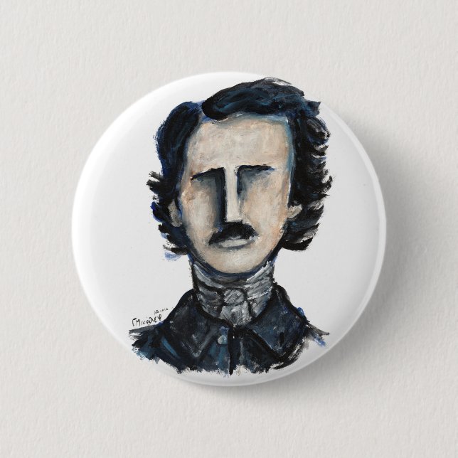 edgar allan poe 6 cm round badge (Front)