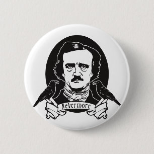 Edgar Allan Poe 6 Cm Round Badge