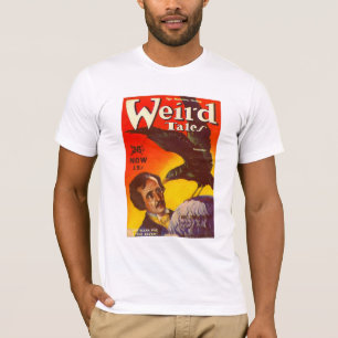 Edgar Allan Poe and Raven Pulp Magazine Cover T-Shirt
