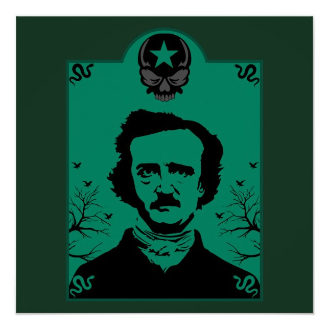 Edgar Allan Poe Art Gift Poster (Front)