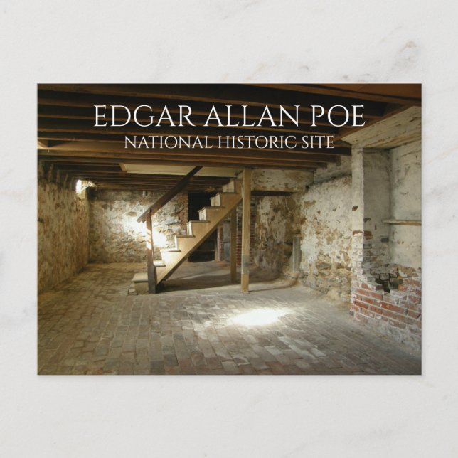 Edgar Allan Poe Basement, Philadelphia  Postcard (Front)
