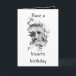Edgar Allan Poe Birthday Card (bright cover)<br><div class="desc">Poe in smoke with raven</div>