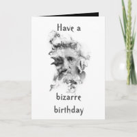 Edgar Allan Poe Birthday Card (bright cover)