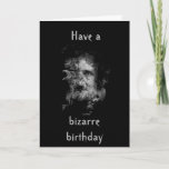 Edgar Allan Poe Birthday Card (dark cover)<br><div class="desc">poe in smoke with raven</div>