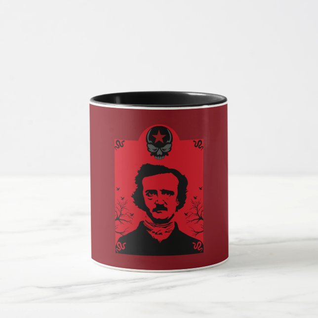 Edgar Allan Poe Black Raven Mug (Center)