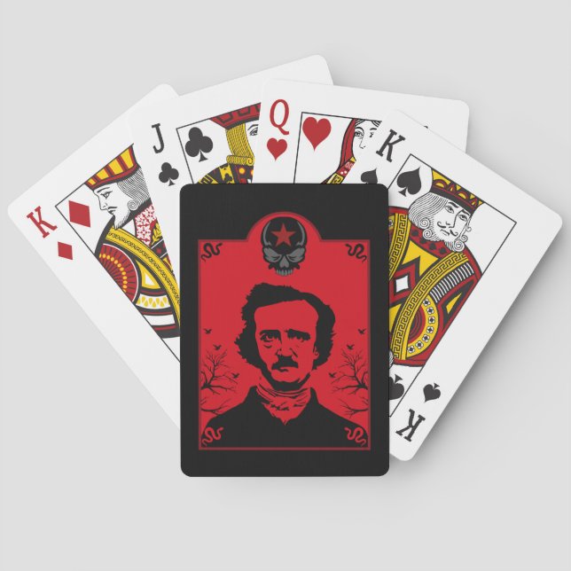 Edgar Allan Poe Black Raven Playing Cards (Back)