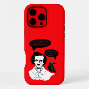 Edgar Allan Poe Boy and Raven iPhone 16 Pro Max Case