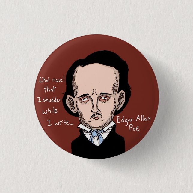 Edgar Allan Poe Button (Front)