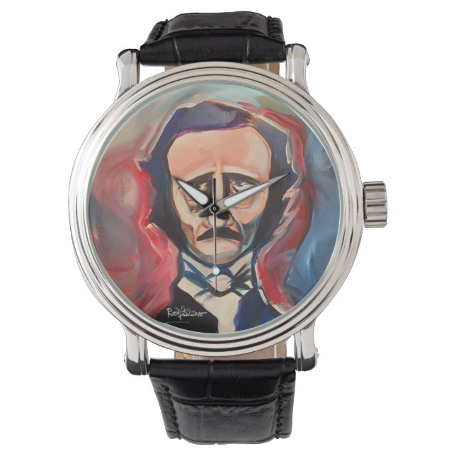 Edgar Allan Poe by Mark Redfield Oversized Watch (Front)