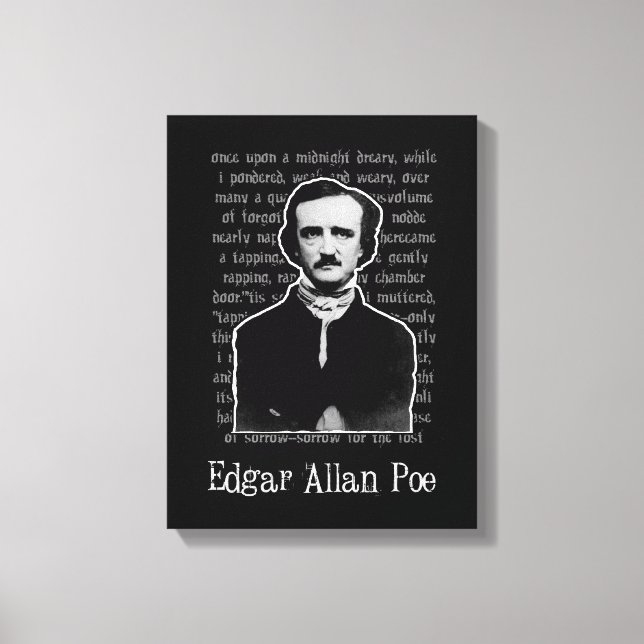 Edgar Allan Poe Canvas Print (Front)