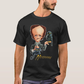 Edgar Allan Poe Caricature Halloween Easy Costume T-Shirt