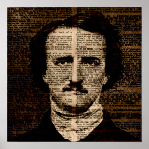 Edgar Allan Poe Dictionary page Poster