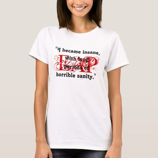 EDGAR ALLAN POE Fans RED MARK DESIGN T-Shirt (Front)