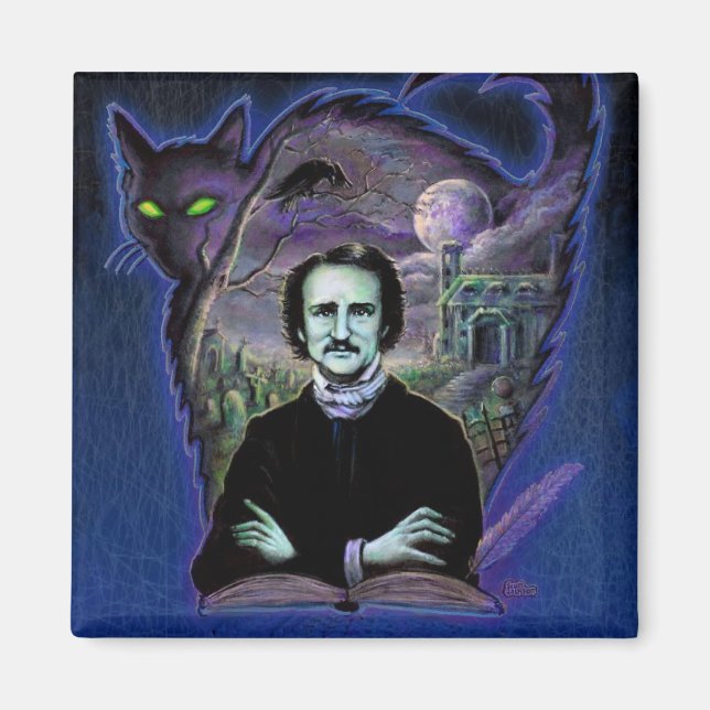 Edgar Allan Poe Gothic Magnet (Front)