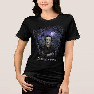 Edgar Allan Poe Gothic Womens Tee – Raven & Cat
