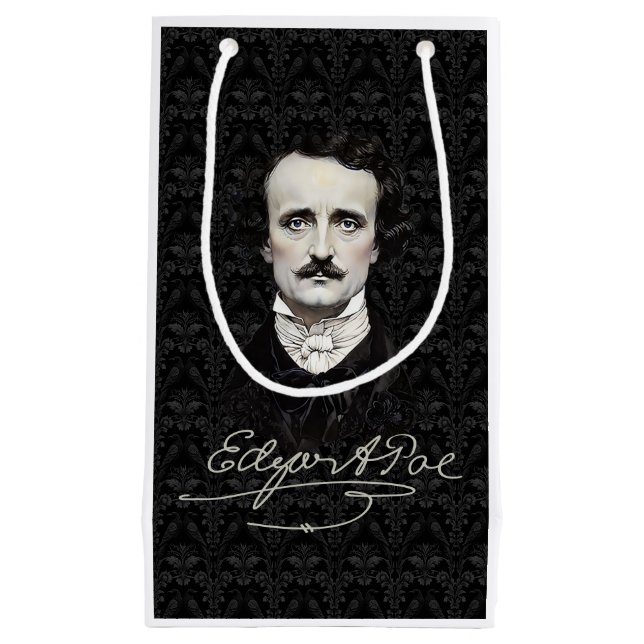 Edgar Allan Poe Halloween & Samhain Small Gift Bag (Front)