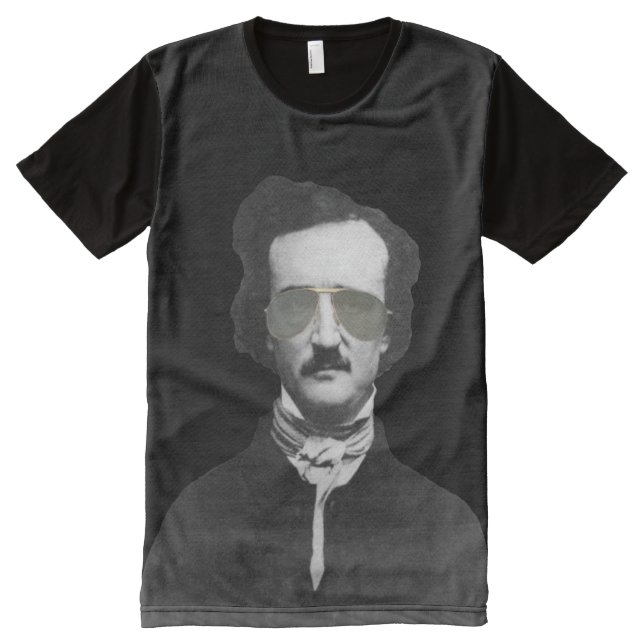 Edgar Allan Poe in Sunglasses All-Over Print T-Shirt (Front)