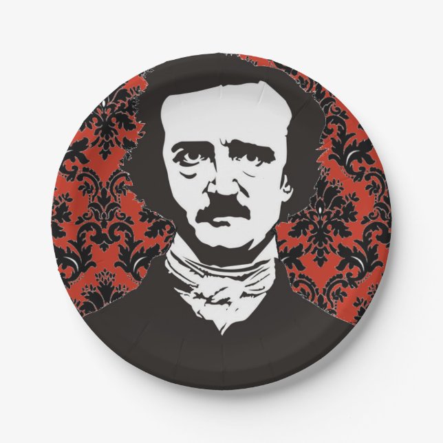 Edgar Allan Poe Paper Plate (Front)