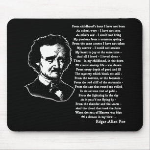 Edgar Allan Poe Poem ALONE Mouse Pad