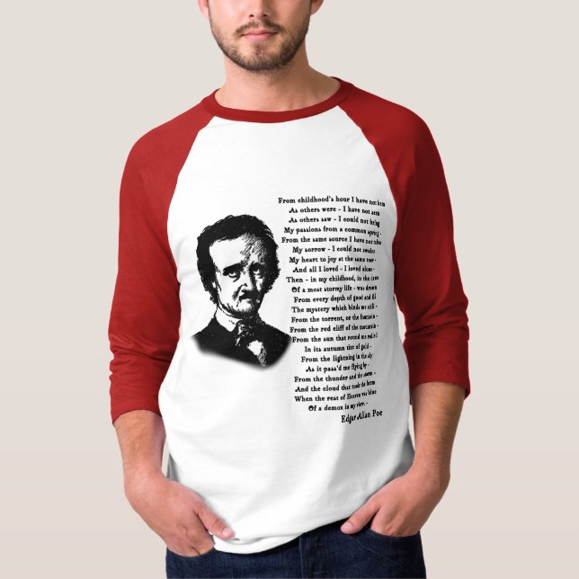 Edgar Allan Poe Poem ALONE T-Shirt (Front)