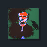 Edgar Allan Poe Pop Art Portrait Canvas Print<br><div class="desc">Edgar Allan Poe was an American writer.He is best known for his short stories, particularly his tales of mystery and the macabre.</div>