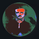 Edgar Allan Poe Pop Art Portrait Large Clock<br><div class="desc">Edgar Allan Poe was an American writer.He is best known for his  short stories,  particularly his tales of mystery and the macabre.</div>