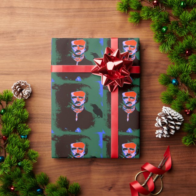 Edgar Allan Poe Pop Art Wrapping Paper (Holiday Gift)