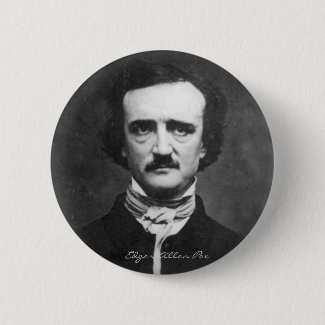 Edgar Allan Poe Portrait 6 Cm Round Badge (Front)