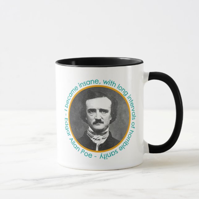 Edgar Allan Poe Portrait With Quote Mug (Right)