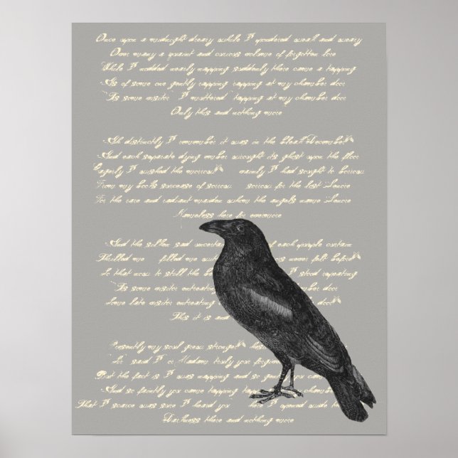 Edgar Allan Poe "Raven" Poster (Front)