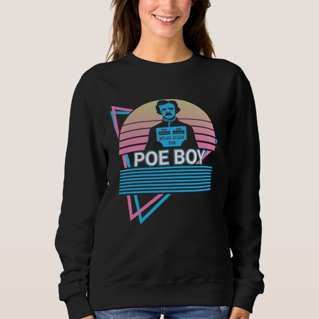 Edgar Allan Poe Retro Poe Boy Sweatshirt (Front)