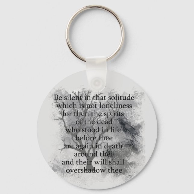Edgar Allan Poe Spirits of the Dead Halloween Poem Key Ring (Front)