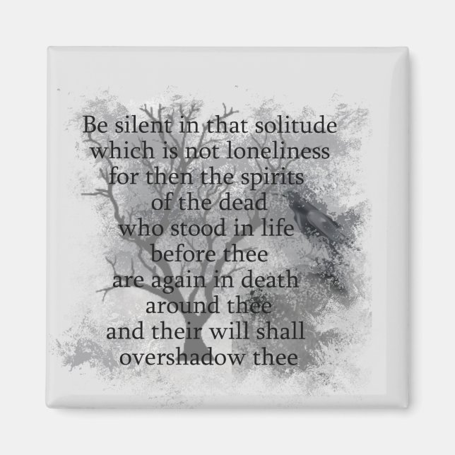 Edgar Allan Poe Spirits of the Dead Halloween Poem Magnet (Front)