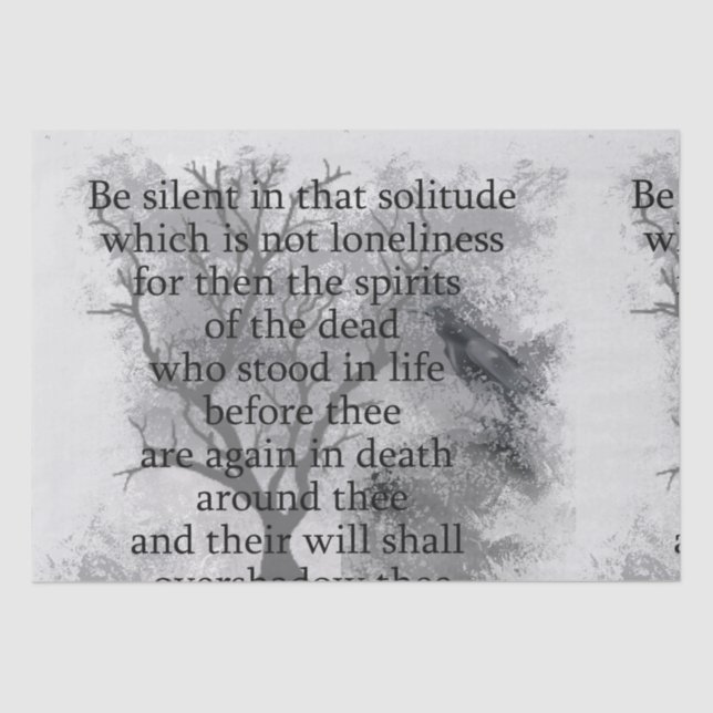 Edgar Allan Poe Spirits of the Dead Halloween Poem Tissue Paper (Front)