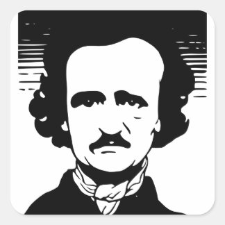 Edgar Allan Poe Square Sticker