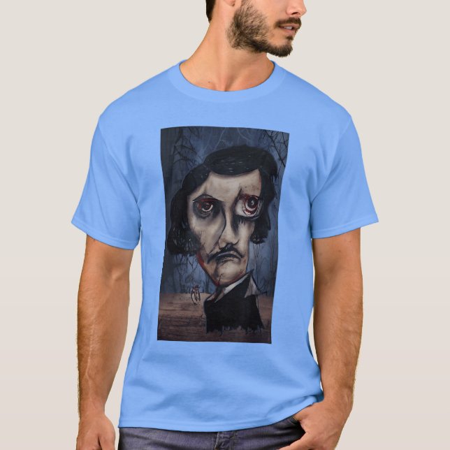 Edgar Allan Poe surreal gothic horror funny T-Shirt (Front)